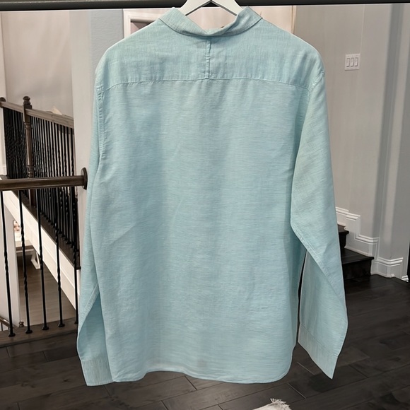 AS NEW BANANA REPUBLIC MEN BUTTON DOWN SHIRT LONG SLEEVES UNTUCKED SLIM … - Picture 8 of 9